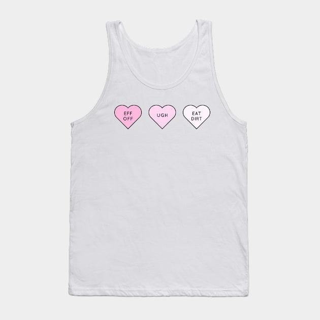 Sassy Hearts Tank Top by hertrashiness